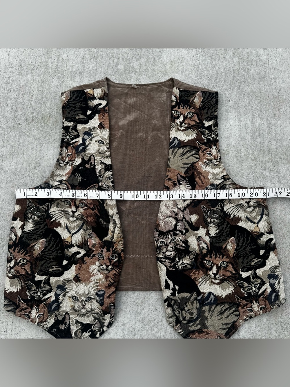 Vintage Embroidered Cat Vest - Picture 4 of 7